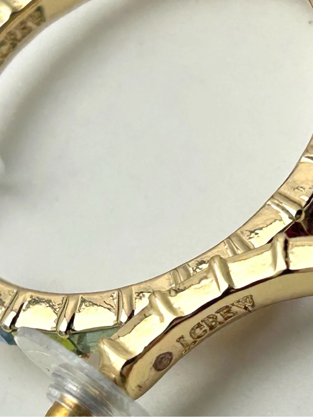 J. Crew Rainbow Baguette Hoop Earrings